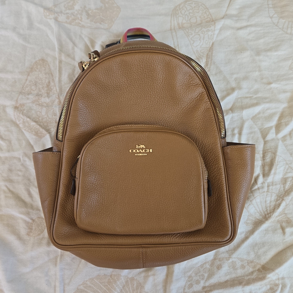 Coach Brown Leather Women's Court Backpack